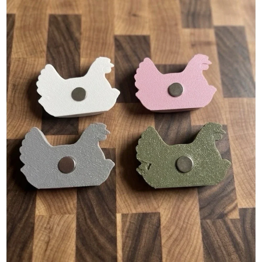 Set Of 4 Hen On A Nest Refrigerator Magnets Farmhouse Cottage